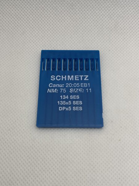 Adatas taisnās vīles šujmašīnām, izmērs nr.75, sist.nr.134R. Trikotāžas asinājums SES.