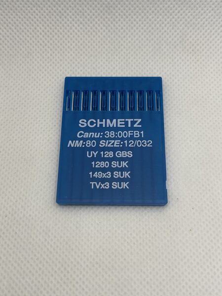 Adatas plakanās vīles šujmašīnām, izmērs nr.80, sist.nr.UY128GAS. Trikotāžas asinājums SUK.