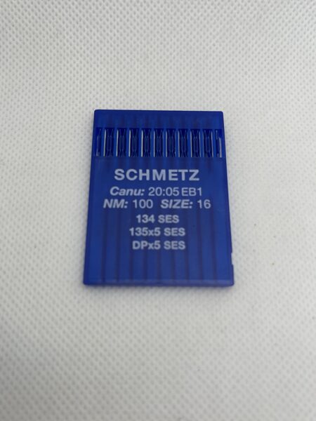 Adatas taisnās vīles šujmašīnām, izmērs nr.100, sist.nr.134R. Trikotāžas asinājums SES.