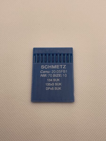 Adatas taisnās vīles šujmašīnām, izmērs nr.670 sist.nr.134R. Trikotāžas asinājums SUK.