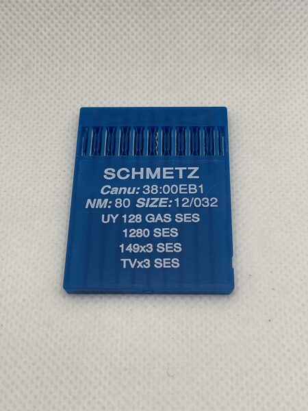 Adatas plakanās vīles šujmašīnām, izmērs nr.80, sist.nr.UY128GAS. Trikotāžas asinājums SES.