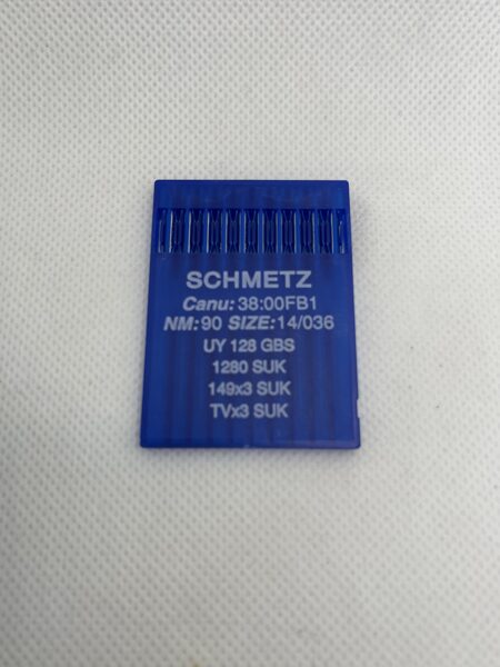 Adatas plakanās vīles šujmašīnām, izmērs nr.90, sist.nr.UY128GAS. Trikotāžas asinājums SUK.