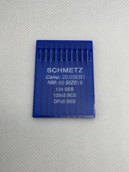 Adatas taisnās vīles šujmašīnām, izmērs nr.60, sist.nr.134R. Trikotāžas asinājums SES.