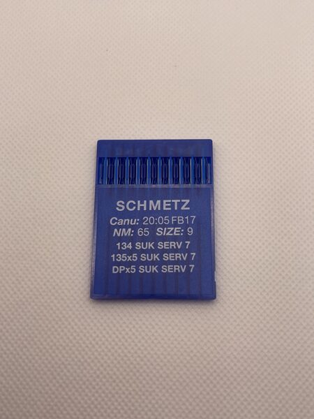 Adatas taisnās vīles šujmašīnām, izmērs nr.65, sist.nr.134R. Trikotāžas asinājums SUK.