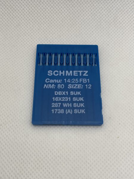 Adatas taisnās vīles šujmašīnām, izmērs nr.80, sist.nr.1738. Trikotāžas asinājums SUK.