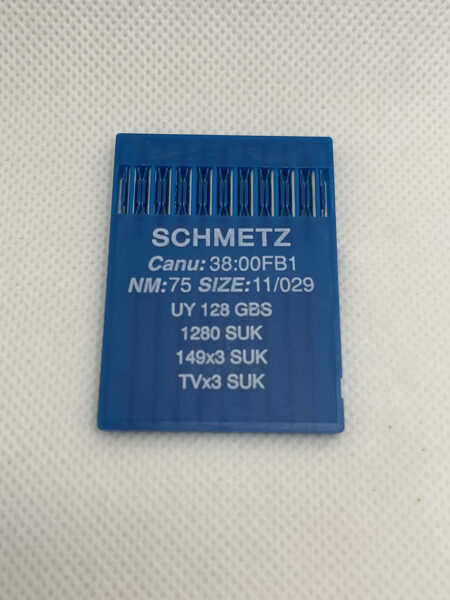 Adatas plakanās vīles šujmašīnām, izmērs nr.75, sist.nr.UY128GAS. Trikotāžas asinājums SUK.